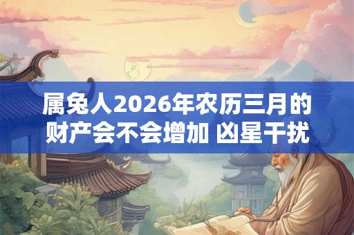属兔人2026年农历三月的财产会不会增加 凶星干扰有所下滑