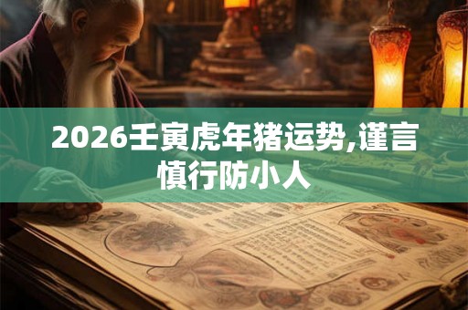 2026壬寅虎年猪运势,谨言慎行防小人