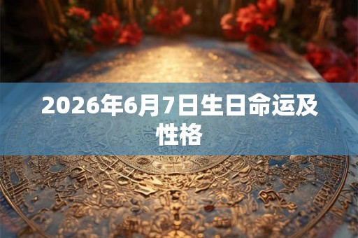 2026年6月7日生日命运及性格 2026年6月7日生日命运及性格