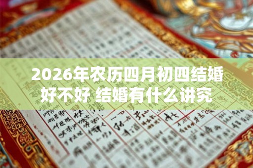 2026年农历四月初四结婚好不好 结婚有什么讲究