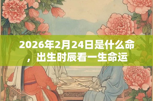2026年2月24日是什么命，出生时辰看一生命运