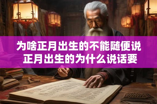 为啥正月出生的不能随便说 正月出生的为什么说话要保守 为啥正月出生的不能随便说 正月出生的为什么说话要保守
