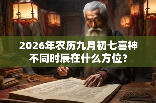 2026年农历九月初七喜神不同时辰在什么方位？