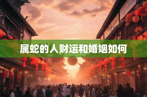 属蛇的人财运和婚姻如何