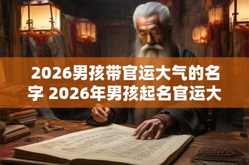 2026男孩带官运大气的名字 2026年男孩起名官运大气 2026男孩带官运大气的名字 2026年男孩起名官运大气