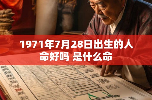 1971年7月28日出生的人命好吗 是什么命 1971年7月28日出生的人命好吗 是什么命