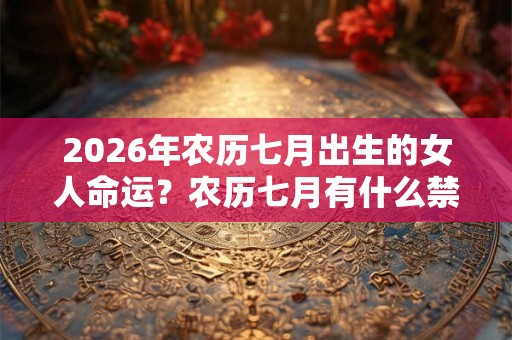 2026年农历七月出生的女人命运？农历七月有什么禁忌？