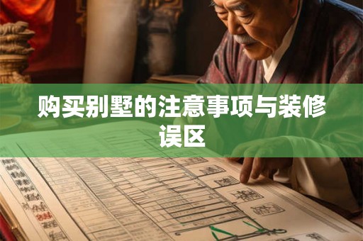 购买别墅的注意事项与装修误区