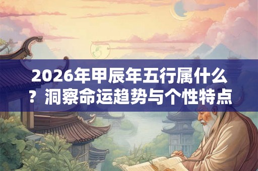 2026年甲辰年五行属什么？洞察命运趋势与个性特点！