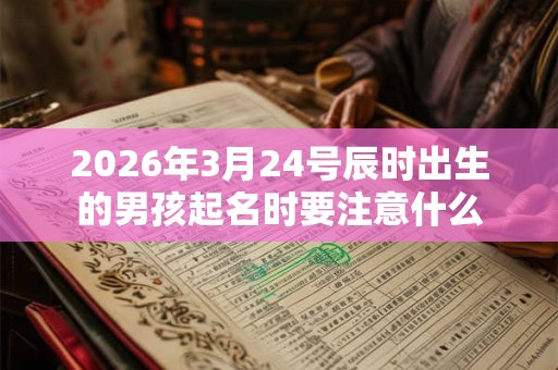 2026年3月24号辰时出生的男孩起名时要注意什么