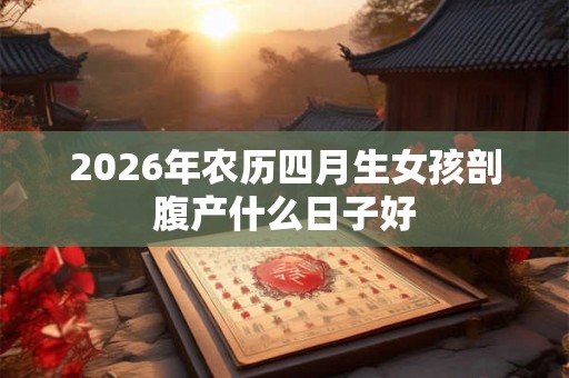 2026年农历四月生女孩剖腹产什么日子好