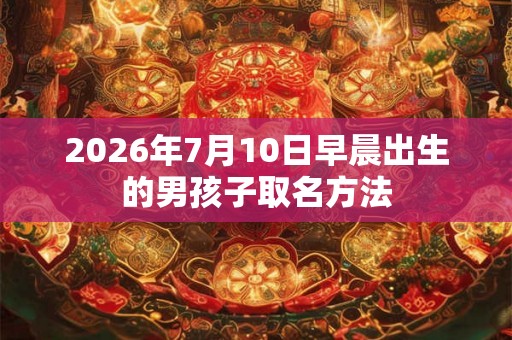 2026年7月10日早晨出生的男孩子取名方法