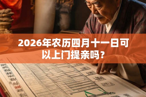2026年农历四月十一日可以上门提亲吗？
