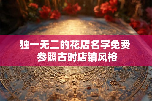 独一无二的花店名字免费  参照古时店铺风格