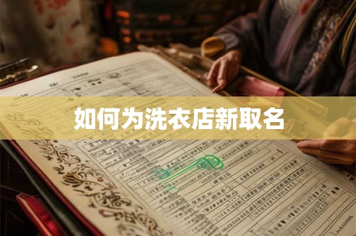 如何为洗衣店新取名