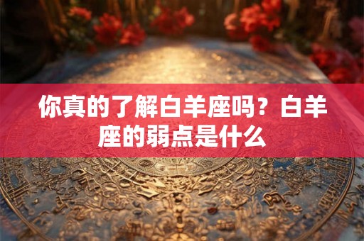 你真的了解白羊座吗？白羊座的弱点是什么