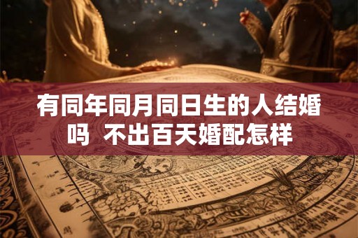 有同年同月同日生的人结婚吗  不出百天婚配怎样