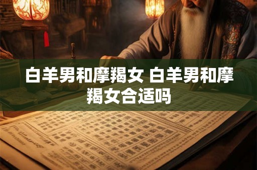 白羊男和摩羯女 白羊男和摩羯女合适吗