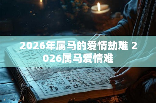 2026年属马的爱情劫难 2026属马爱情难