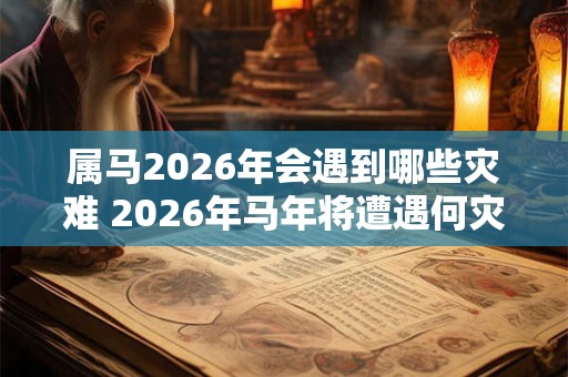 属马2026年会遇到哪些灾难 2026年马年将遭遇何灾难 属马2026年会遇到哪些灾难 2026年马年将遭遇何灾难