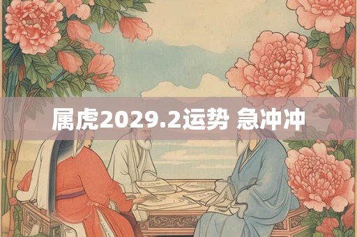 属虎2029.2运势 急冲冲