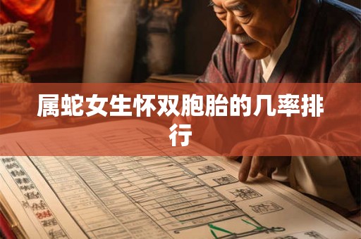 属蛇女生怀双胞胎的几率排行