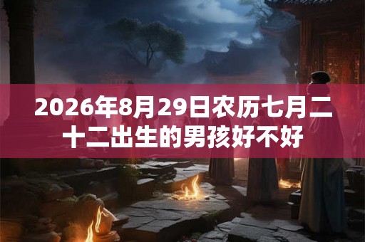 2026年8月29日农历七月二十二出生的男孩好不好