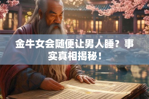金牛女会随便让男人睡?事实真相揭秘! 金牛女会随便让男人睡?事实真相揭秘!
