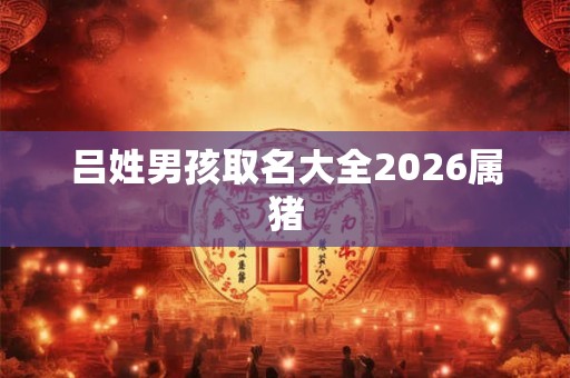 吕姓男孩取名大全2026属猪
