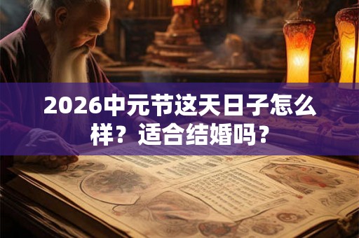 2026中元节这天日子怎么样?适合结婚吗? 2026中元节这天日子怎么样?适合结婚吗?