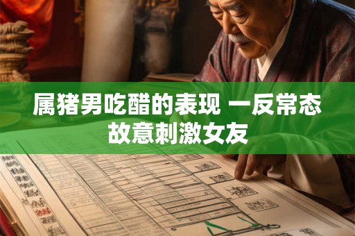属猪男吃醋的表现 一反常态故意刺激女友