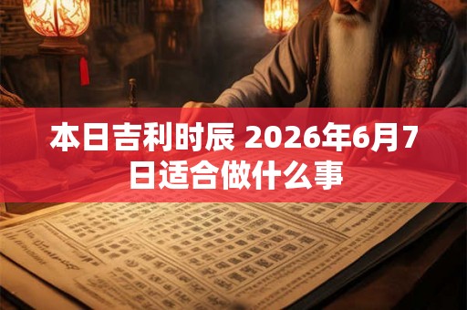 本日吉利时辰 2026年6月7日适合做什么事 本日吉利时辰 2026年6月7日适合做什么事