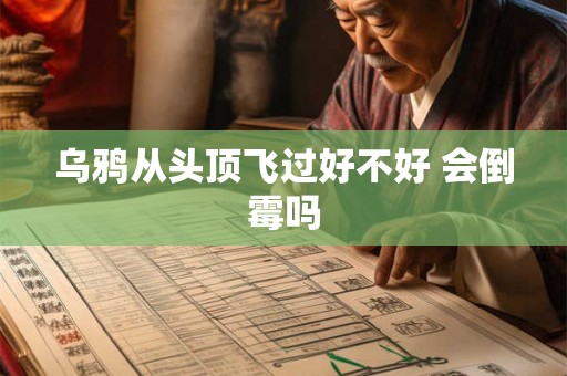 乌鸦从头顶飞过好不好 会倒霉吗