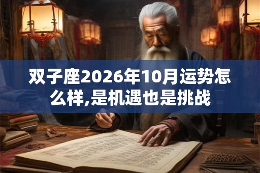双子座2026年10月运势怎么样,是机遇也是挑战