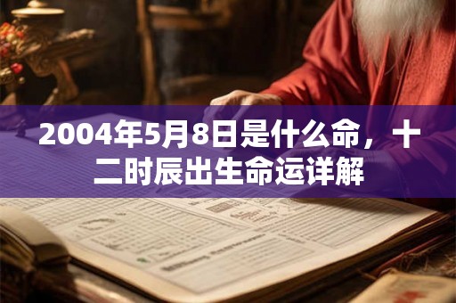 2004年5月8日是什么命,十二时辰出生命运详解 2004年5月8日是什么命,十二时辰出生命运详解
