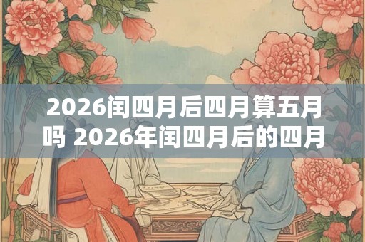 2026闰四月后四月算五月吗 2026年闰四月后的四月是否算五月