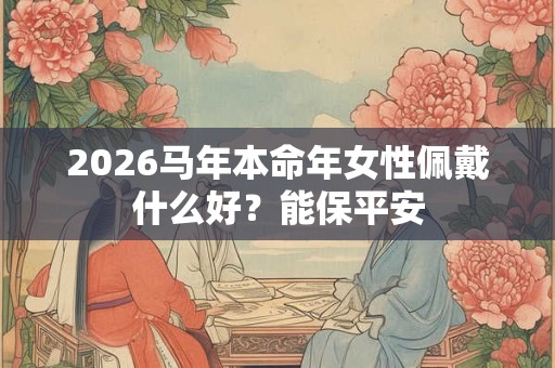 2026马年本命年女性佩戴什么好？能保平安