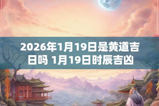 2026年1月19日是黄道吉日吗 1月19日时辰吉凶