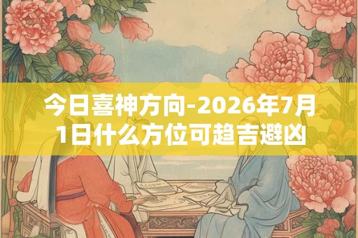 今日喜神方向-2026年7月1日什么方位可趋吉避凶