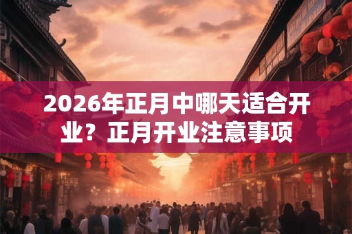 2026年正月中哪天适合开业?正月开业注意事项 2026年正月中哪天适合开业?正月开业注意事项
