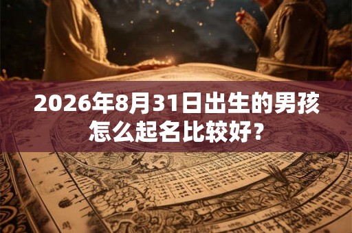 2026年8月31日出生的男孩怎么起名比较好？