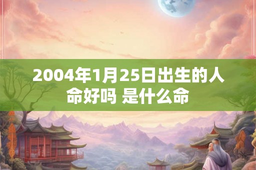 2004年1月25日出生的人命好吗 是什么命 2004年1月25日出生的人命好吗 是什么命