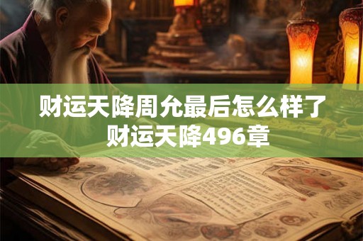 财运天降周允最后怎么样了  财运天降496章