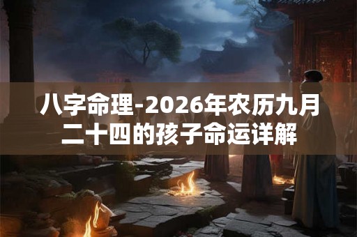 八字命理-2026年农历九月二十四的孩子命运详解