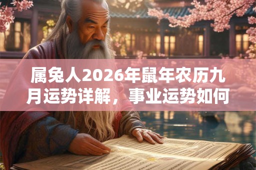 属兔人2026年鼠年农历九月运势详解，事业运势如何？
