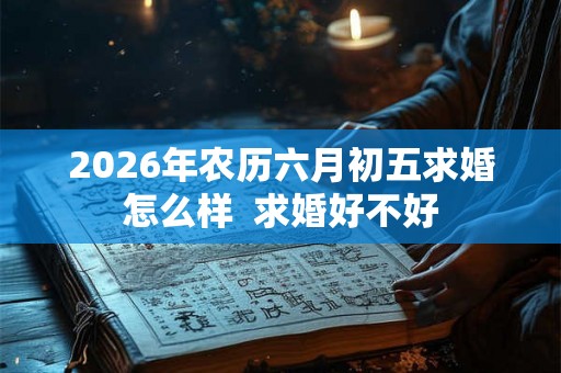2026年农历六月初五求婚怎么样  求婚好不好
