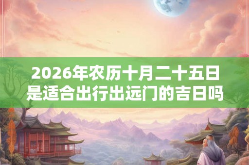 2026年农历十月二十五日是适合出行出远门的吉日吗？
