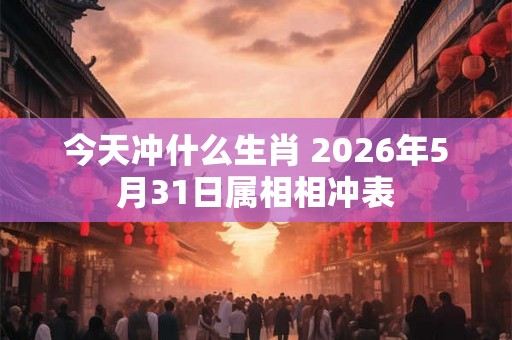 今天冲什么生肖 2026年5月31日属相相冲表
