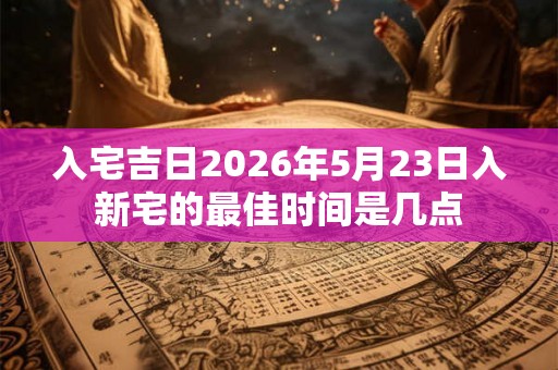 入宅吉日2026年5月23日入新宅的最佳时间是几点