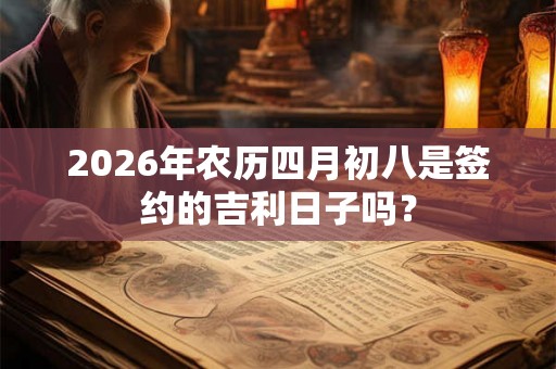 2026年农历四月初八是签约的吉利日子吗？